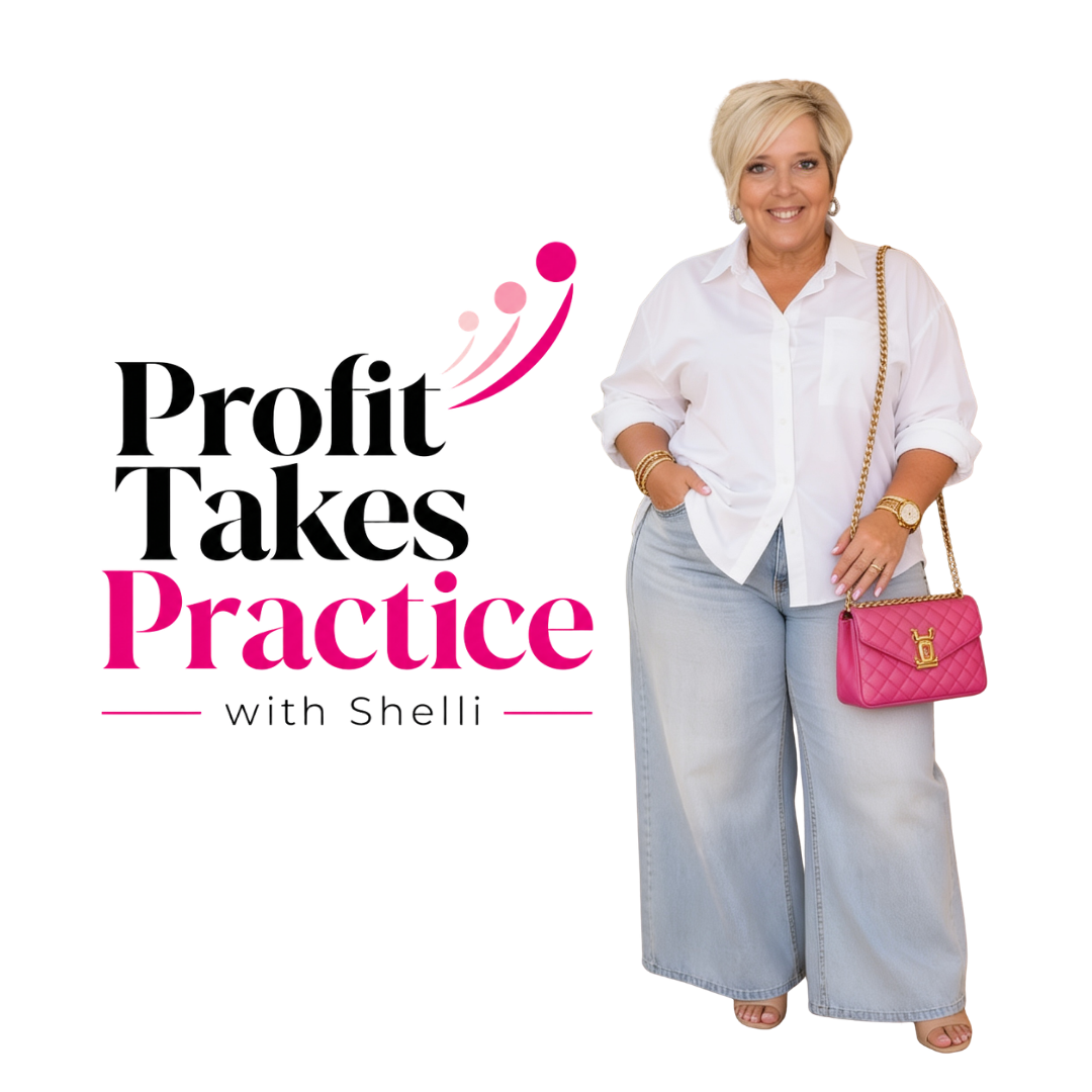 Profit Takes Practice with Shelli — logo and founder photo